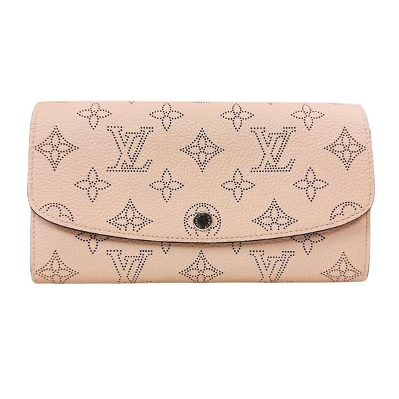 LOUIS VUITTON NEW Light Pink Mahina Leather 2019 LV Monogram Iris Wallet - Picture 1 of 11